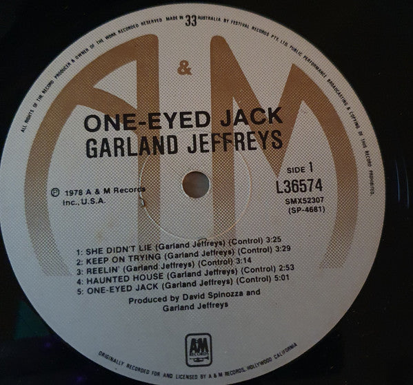 Garland Jeffreys - One-Eyed Jack Vinyl LP (Used)