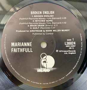 Marianne Faithfull - Broken English Vinyl LP (Used)