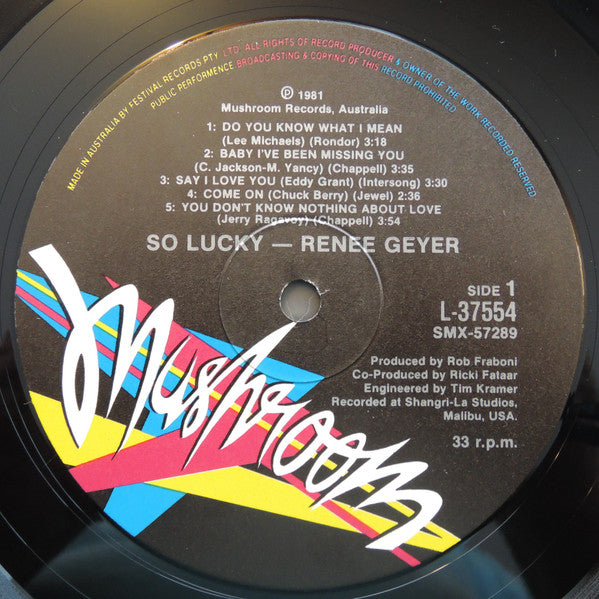 Renee Geyer - So Lucky Vinyl LP (Used)