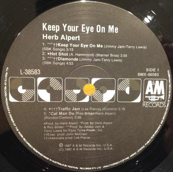 Herb Alpert - Keep Your Eye On Me Vinyl LP (Used)