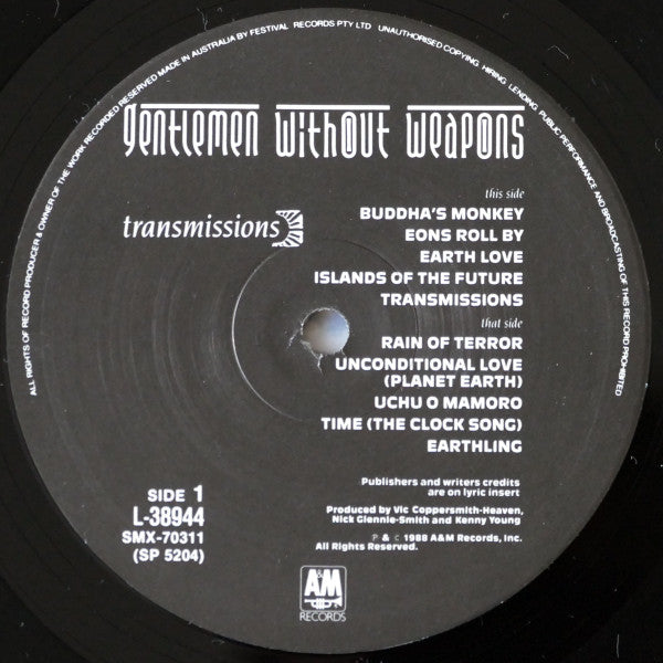 Gentlemen Without Weapons - Transmissions Vinyl LP (Used)