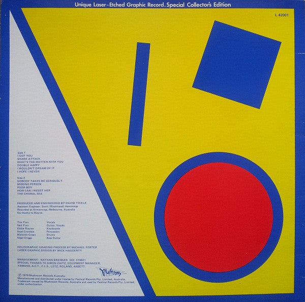 Split Enz - True Colours Laser Etched Vinyl LP (Used)