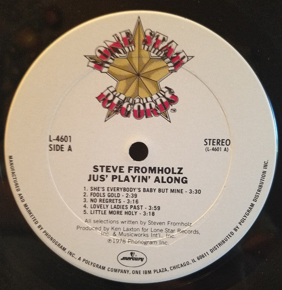 Steven Fromholz - Jus' Playin' Along Vinyl LP (Used)