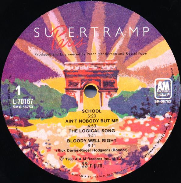 Supertramp - Paris Vinyl 2LP (Used)