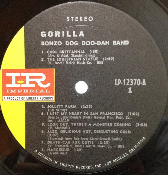 Bonzo Dog Doo-Dah Band - Gorilla Vinyl LP (Used)