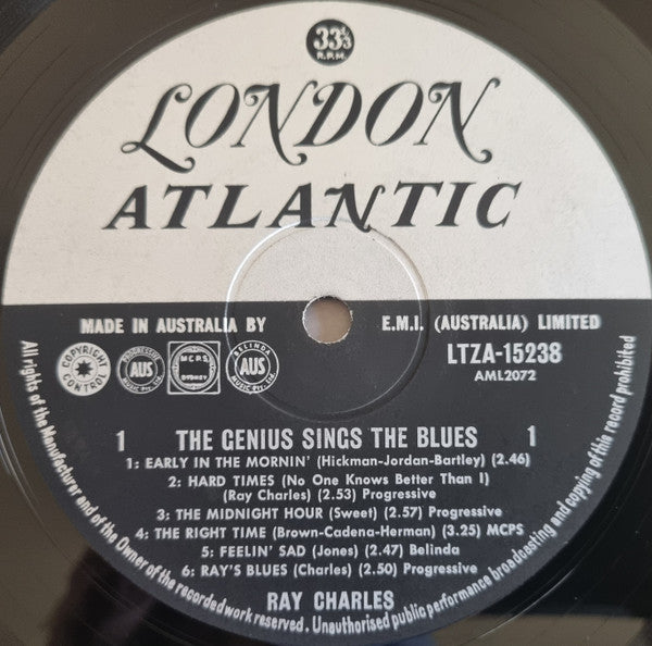 Ray Charles - The Genius Sings The Blues Vinyl LP (Used)