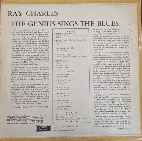 Ray Charles - The Genius Sings The Blues Vinyl LP (Used)