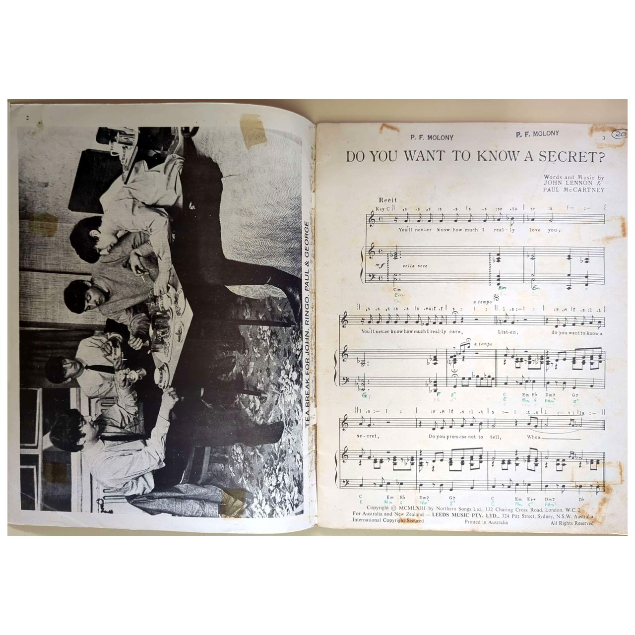 Beatles - 1963 Fabulous Liverpool Sound Album Tablature Sheet Music Songbook