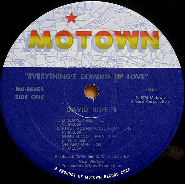 David Ruffin - Everything's Coming Up Love Vinyl LP (Used)