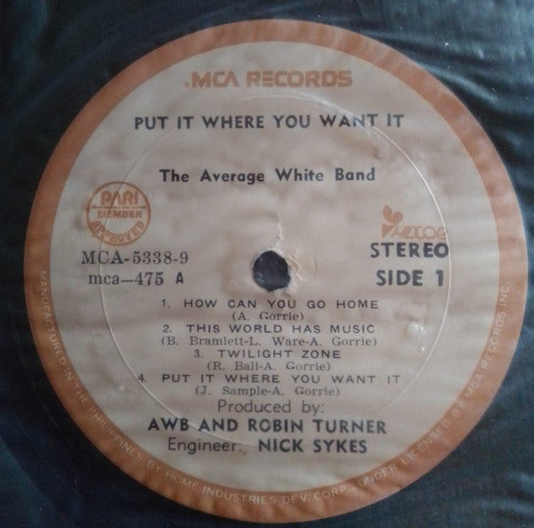 Average White Band - Put It Where You Want It Vinyl LP (Used)