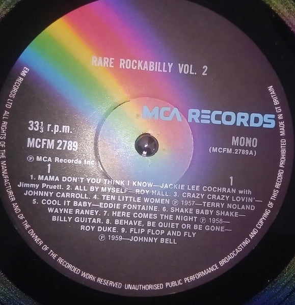 Various Artists - Rare Rockabilly Volume II Vinyl LP (Used)