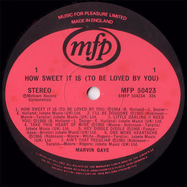 Marvin Gaye - How Sweet It Is (To Be Loved By You) Vinyl LP (Used)