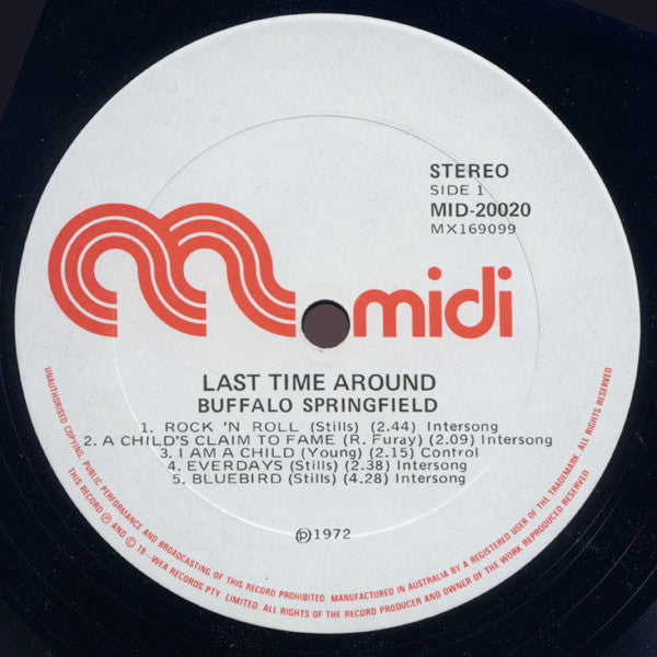 Buffalo Springfield - Last Time Around Vinyl LP (Used)
