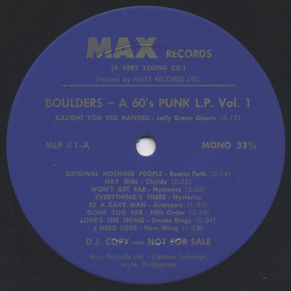 Various Artists - Boulders Vol 1 Vinyl LP (Used)