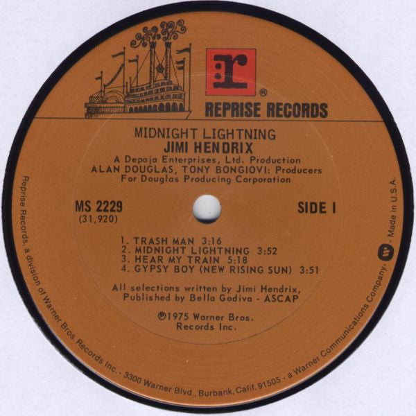 Jimi Hendrix - Midnight Lightning Vinyl LP (Used)