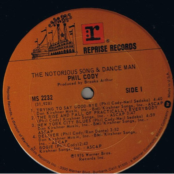 Phil Cody - The Notorious Song & Dance Man Vinyl LP (Used)