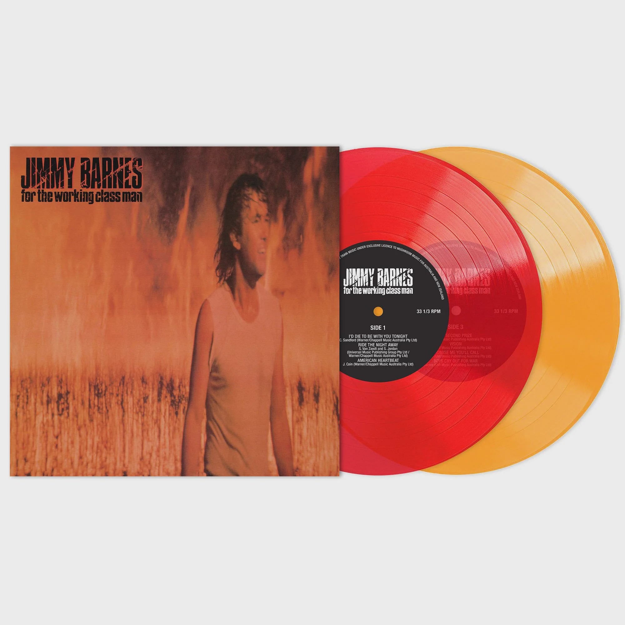Jimmy Barnes - For The Working Class Man Transparent Red / Orange Coloured Vinyl LP