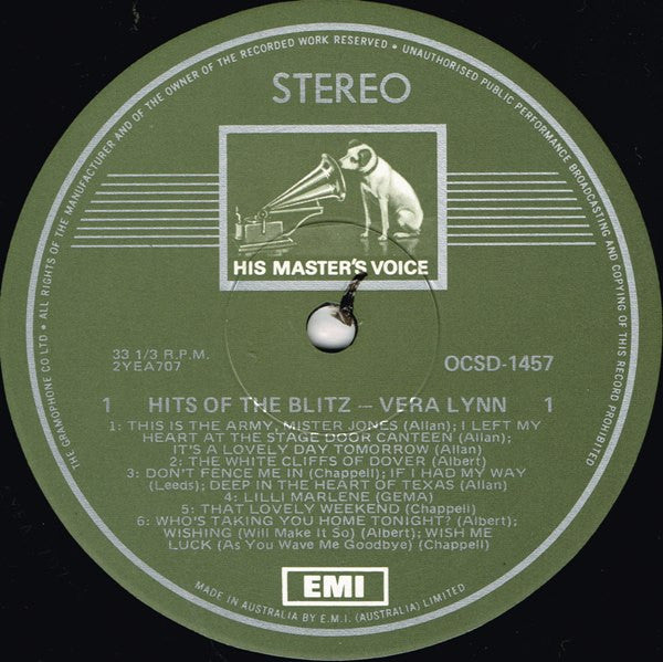 Vera Lynn - Hits Of The Blitz Vinyl LP (Used)