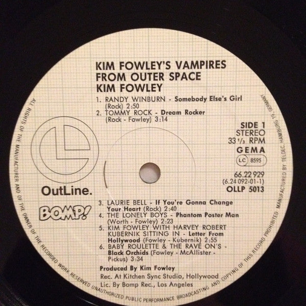 Various Artists - Kim Fowley's Vampires From Outer Space Vinyl LP (Used)