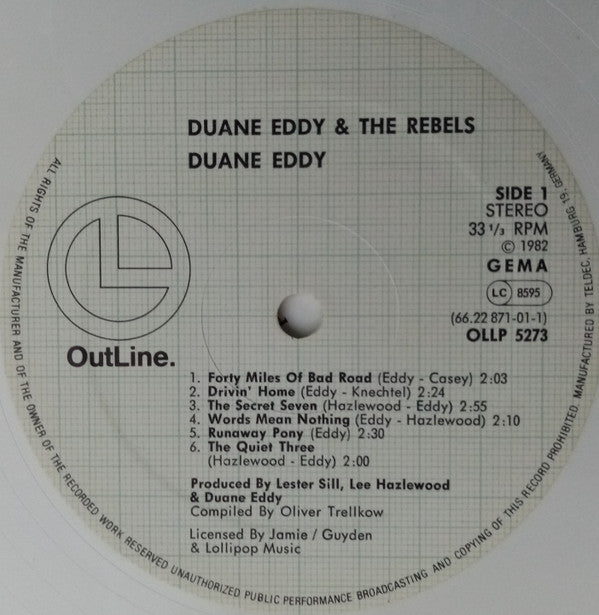 Duane Eddy And The Rebels - White Coloured Vinyl LP (Used)