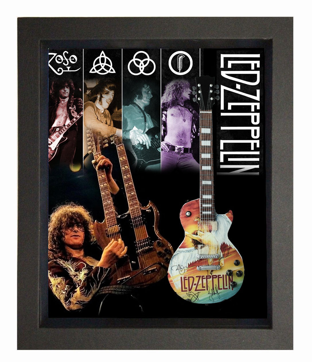 Led Zeppelin - Band & Guitar Shadow Box
