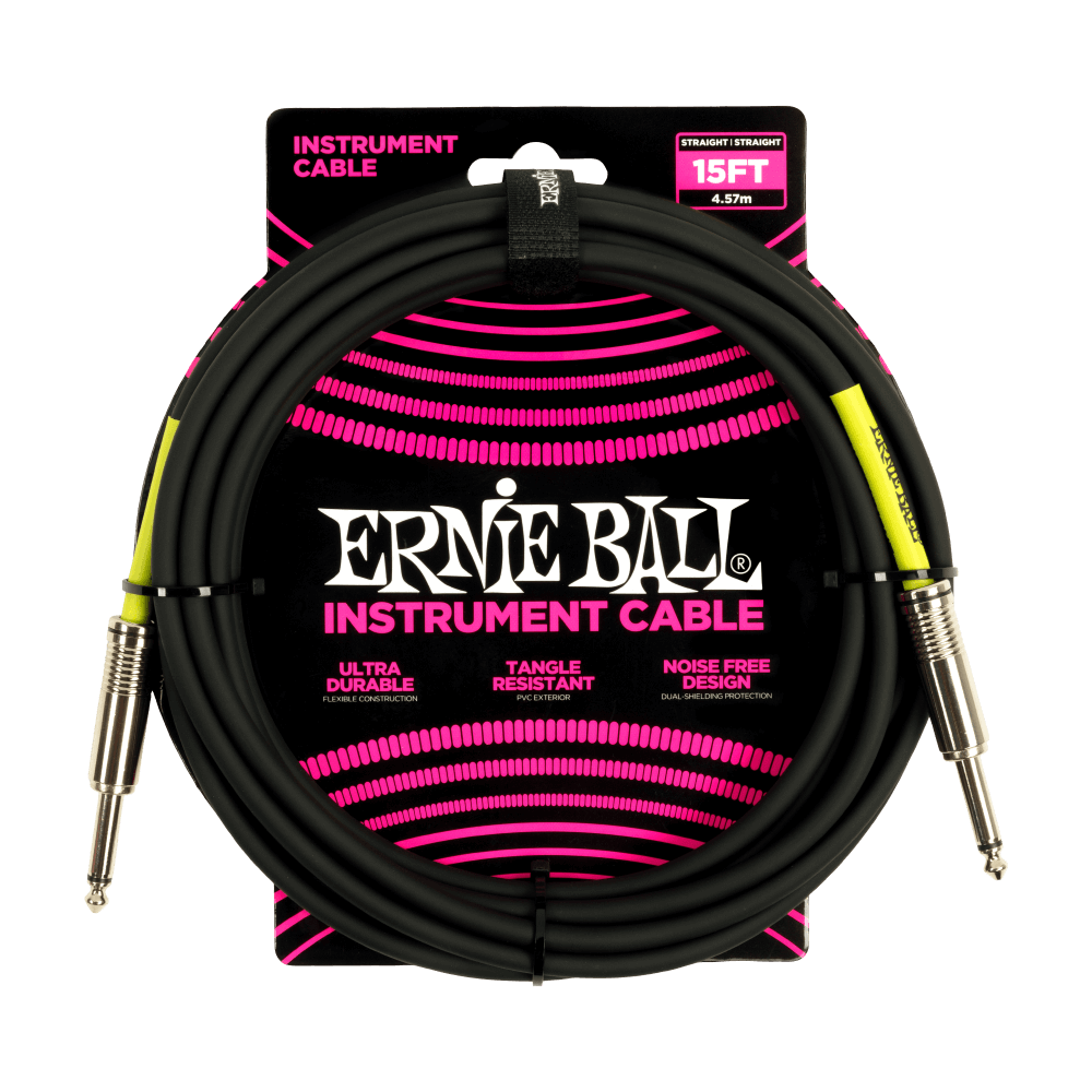 Ernie Ball - Classic Guitar Instrument Cable Straight 4.7m Black