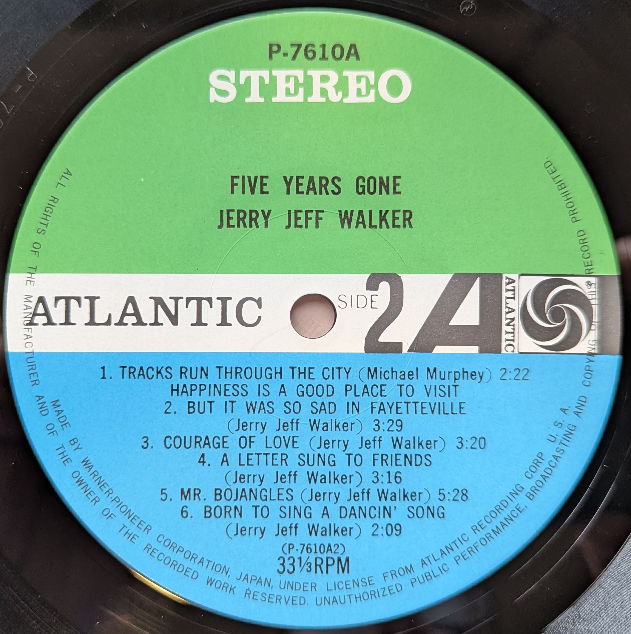 Jerry Jeff Walker - Five Years Gone Vinyl LP (Used)