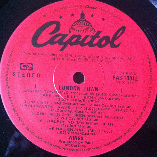 Wings - London Town Vinyl LP (Used)