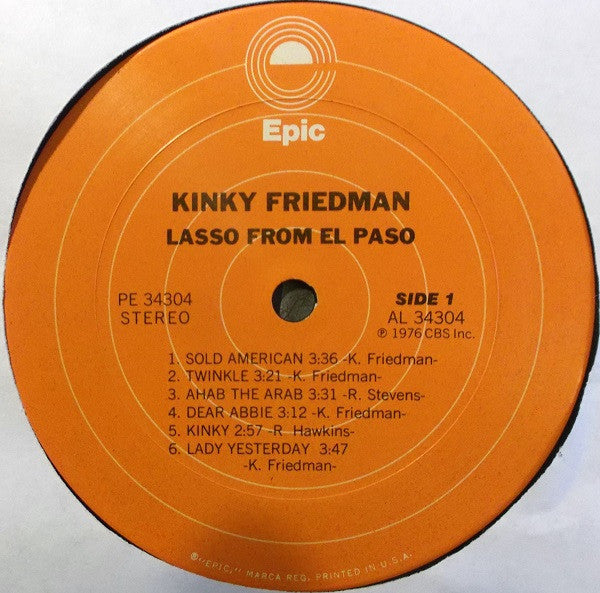 Kinky Friedman - Lasso From El Paso Vinyl LP (Used)