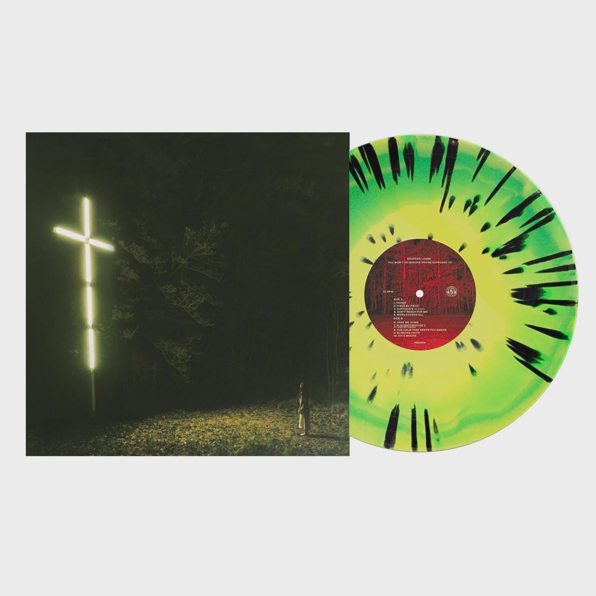 Knocked Loose - You Won't Go Before You're Supposed To Green/Yellow/Black Splatter Coloured Vinyl LP