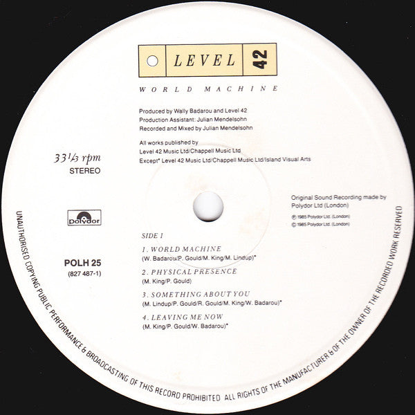 Level 42 – World Machine Vinyl LP (Used)