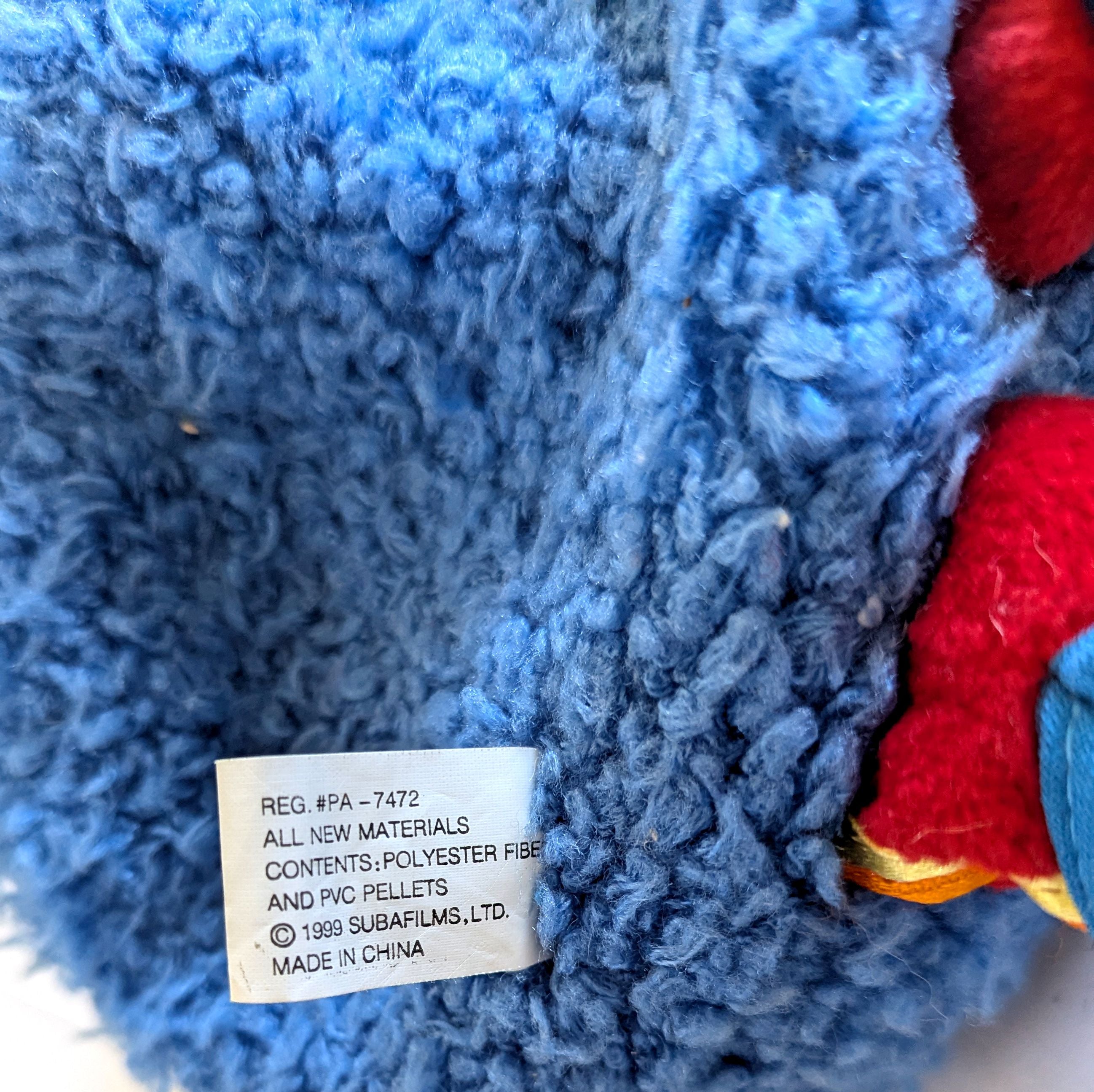Beatles - Vintage 1999 Blue Meanie Plush Beanbag Toy