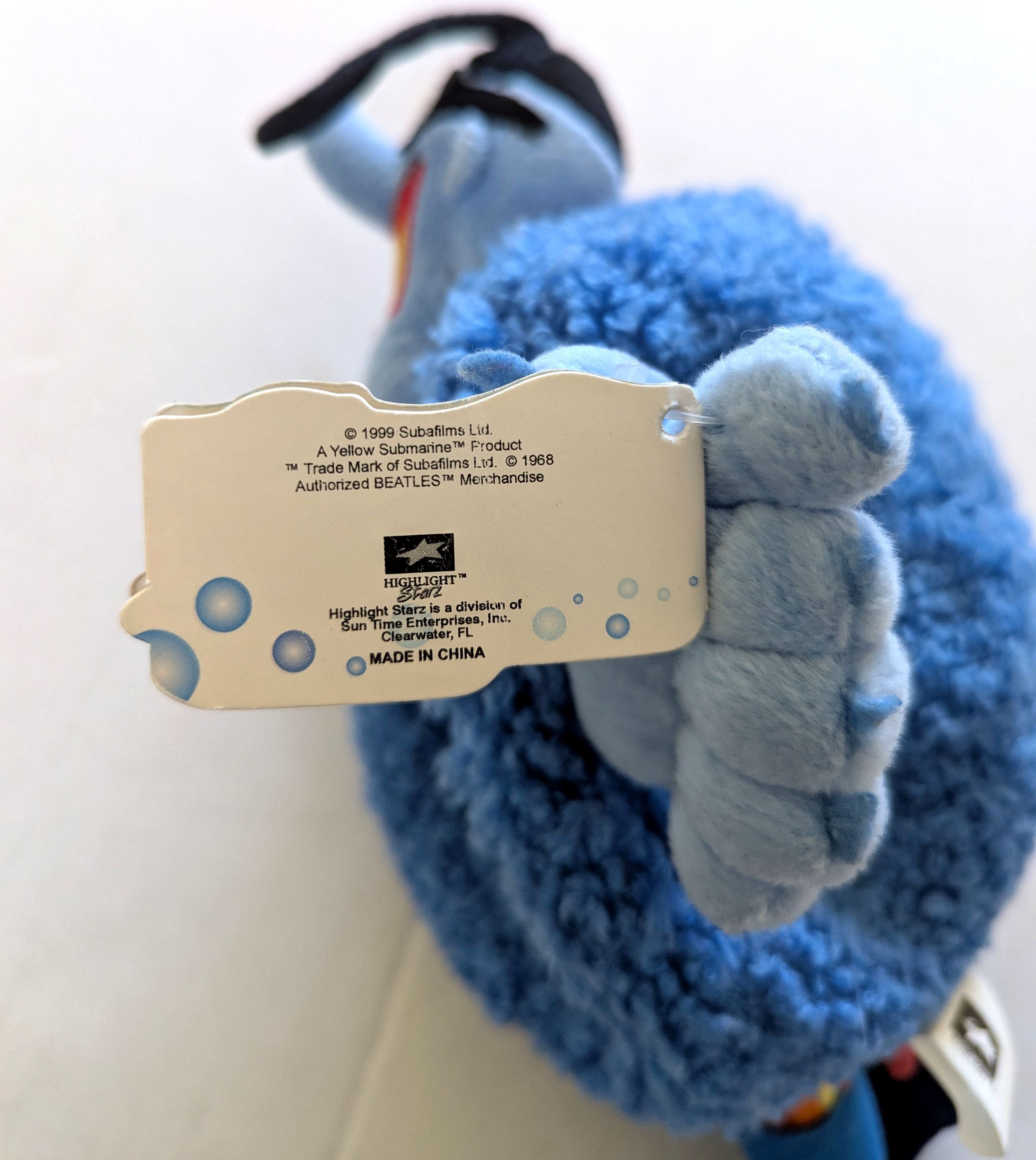 Beatles - Vintage 1999 Blue Meanie Plush Beanbag Toy