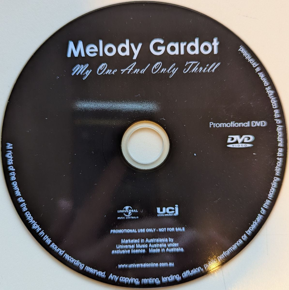 Melody Gardot - My One & Only Thrill Promo 1 Trk CD & DVD Press Kit (New)