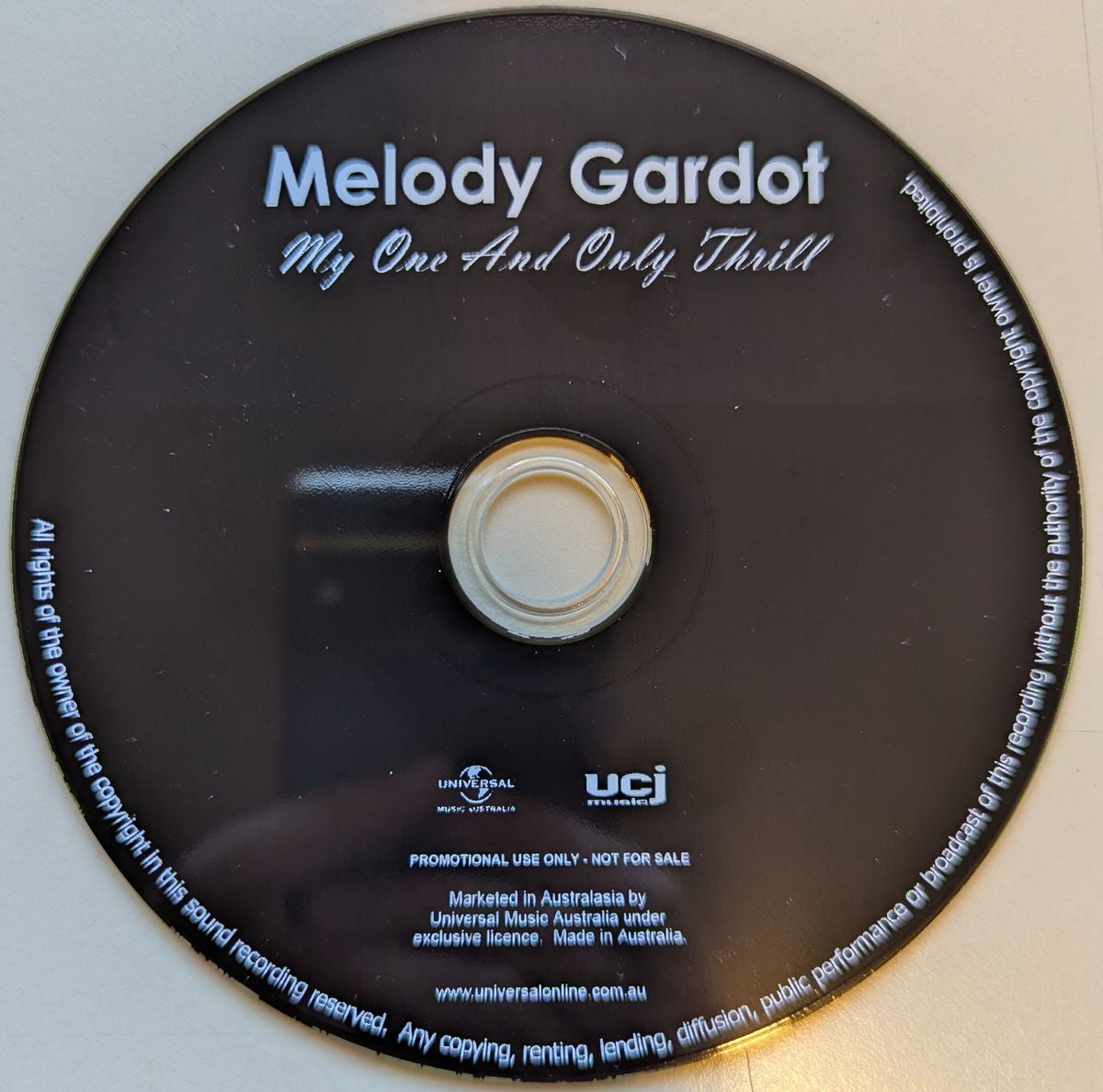 Melody Gardot - My One & Only Thrill Promo 1 Trk CD & DVD Press Kit (New)