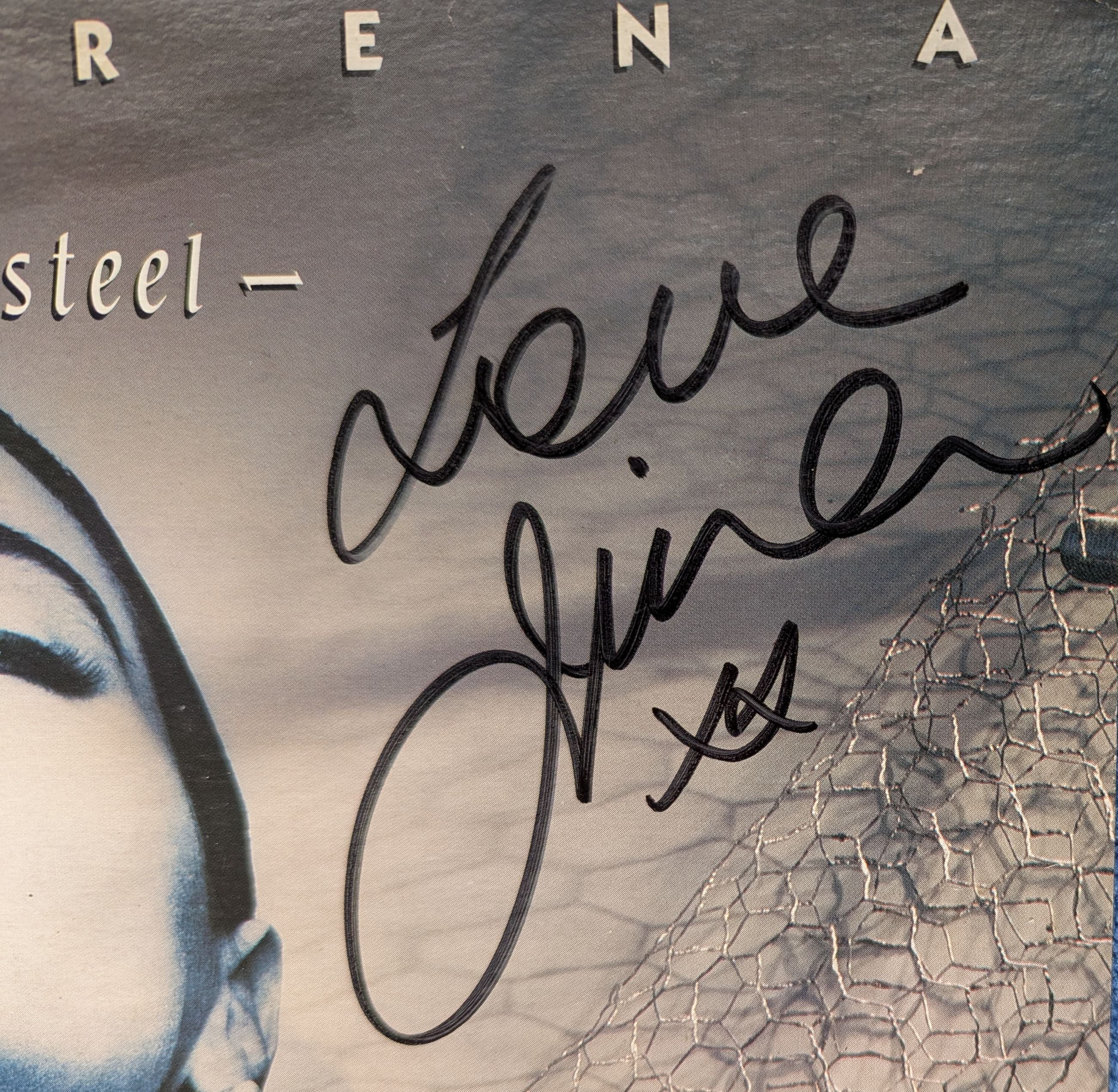 Tina Arena - Strong As Steel Autographed Silver Coloured Vinyl LP (Used)