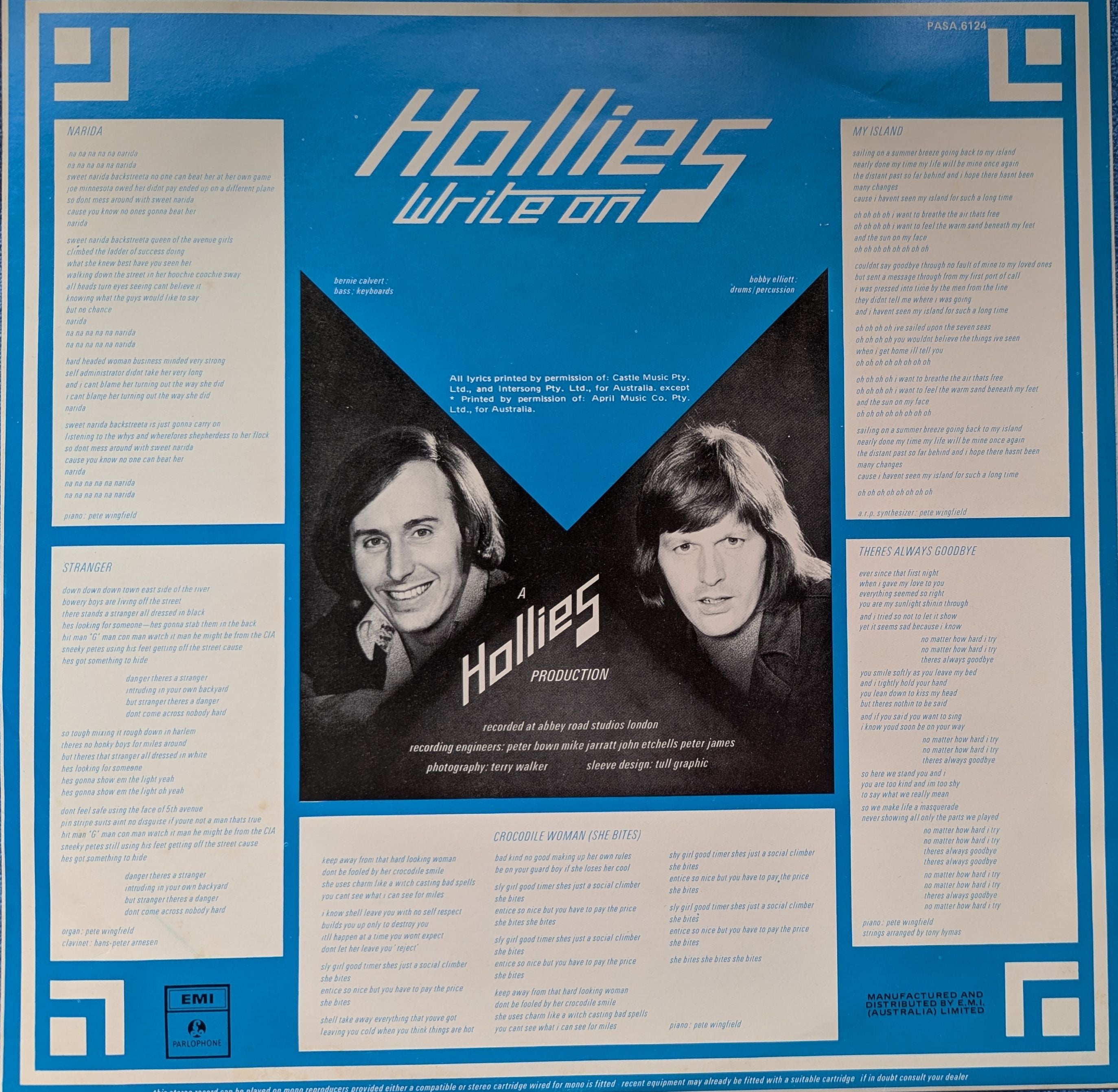 Hollies - Write On Autographed Vinyl LP (Used)