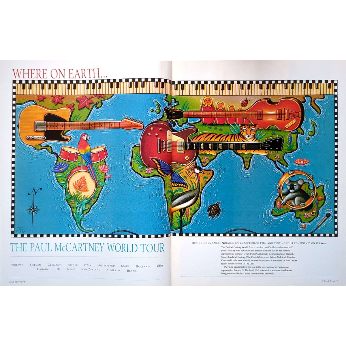 Paul McCartney - World Tour 1989 Concert Tour Program (Magazine Style)