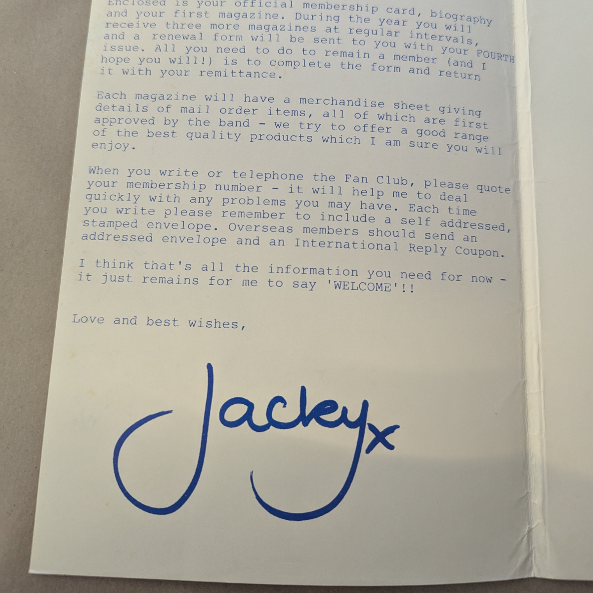 Queen - Official International Fan Club Membership Set New Member