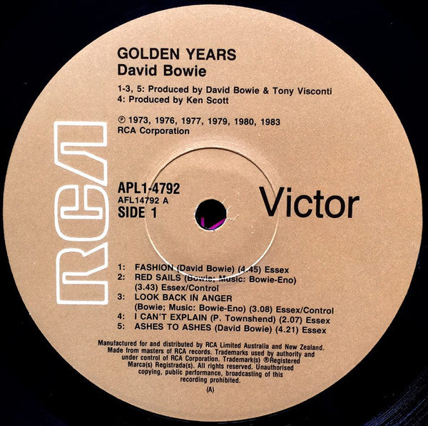 David Bowie - Golden Years Remastered Vinyl LP (Used)