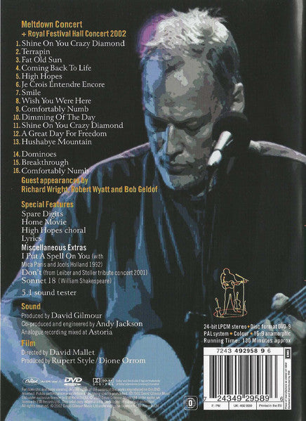 David Gilmour – David Gilmour In Concert DVD (Used)