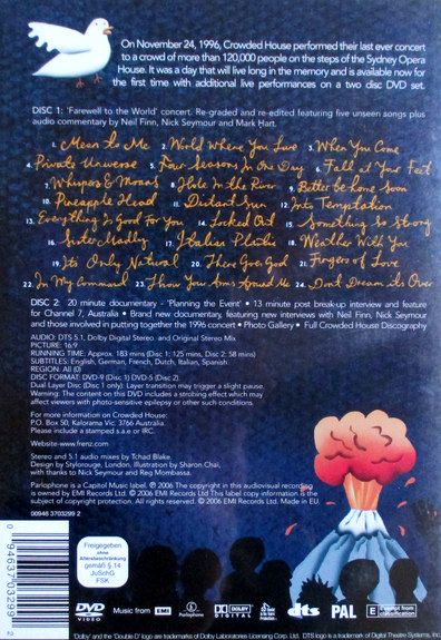 Crowded House – Farewell To The World 2DVD