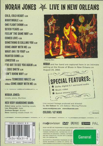 Norah Jones - Live In New Orleans DVD (Used)