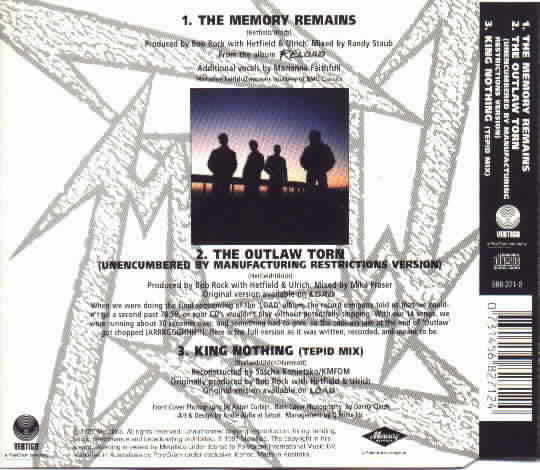 Metallica – The Memory Remains 3 Track CD Single