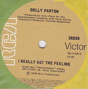 Dolly Parton - Baby I'm Burnin' / I Really Got The Feeling 7" Vinyl Single (Used)