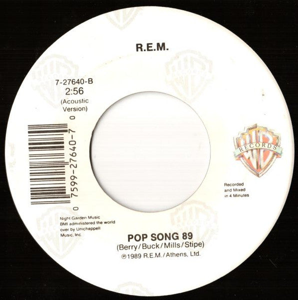 R.E.M - Pop Song 89 Vinyl Single (Used)