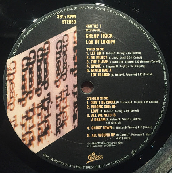 Cheap Trick - Lap Of Luxury Vinyl LP (Used)