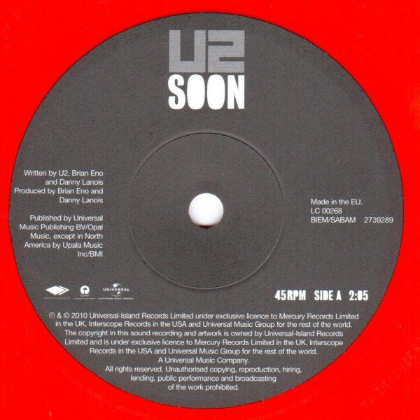 U2 - U2360° At The Rose Bowl Limited Edition Super Deluxe Box Set Red Coloured 7" Vinyl Single Blu-Ray 2DVD Book (Used)