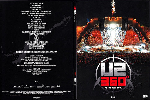 U2 - U2360° At The Rose Bowl Limited Edition Super Deluxe Box Set Red Coloured 7" Vinyl Single Blu-Ray 2DVD Book (Used)