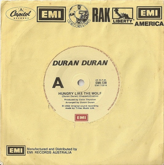 Duran Duran - Hungry Like The Wolf 7" Vinyl Single (Used)